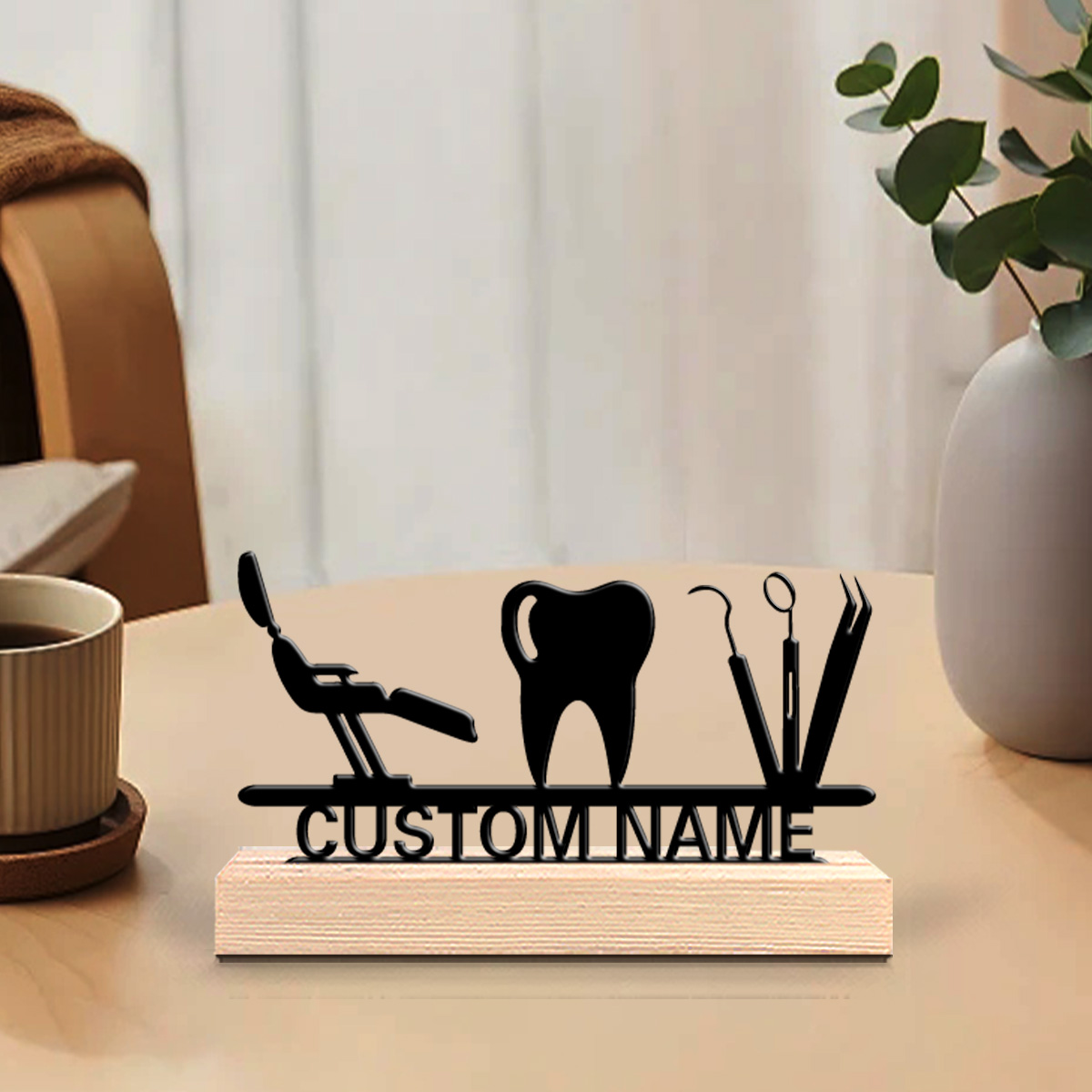 Home Office Gifts - 1 szt. Personalizowana drewniana podstawa z