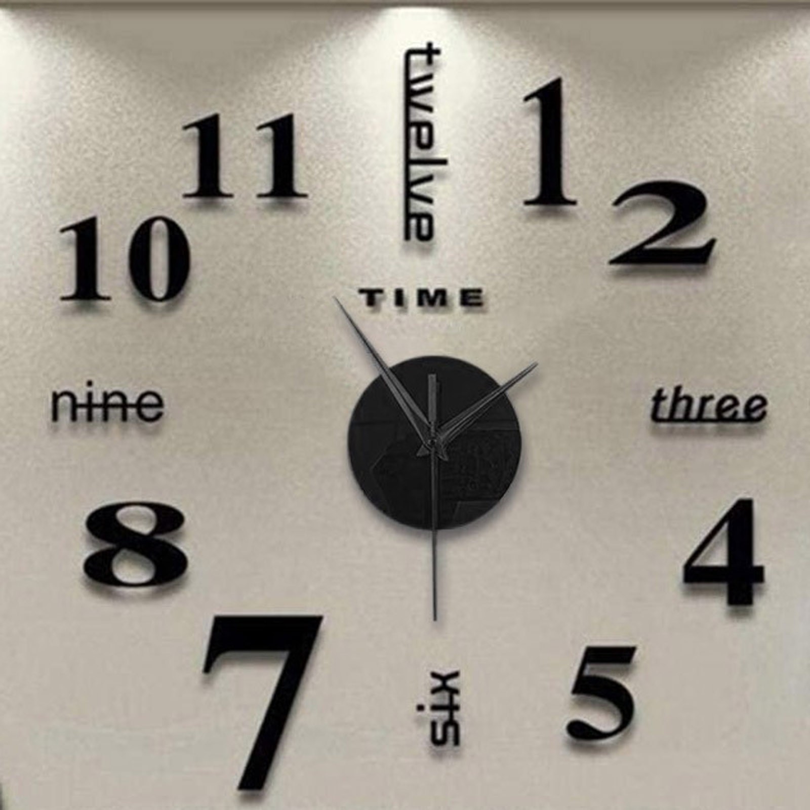 Home Office Hours - Bezramowy zegar ścienny Diy Mute Clock