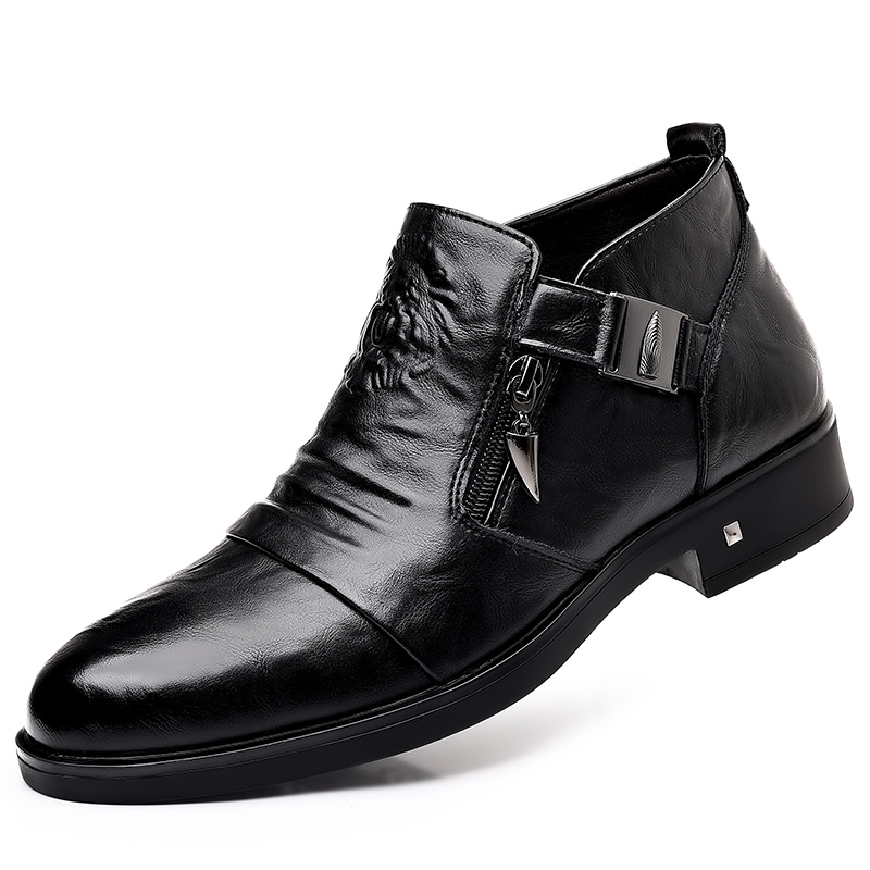 Home Office Head - Męskie buty retro z zamkiem błyskawicznym