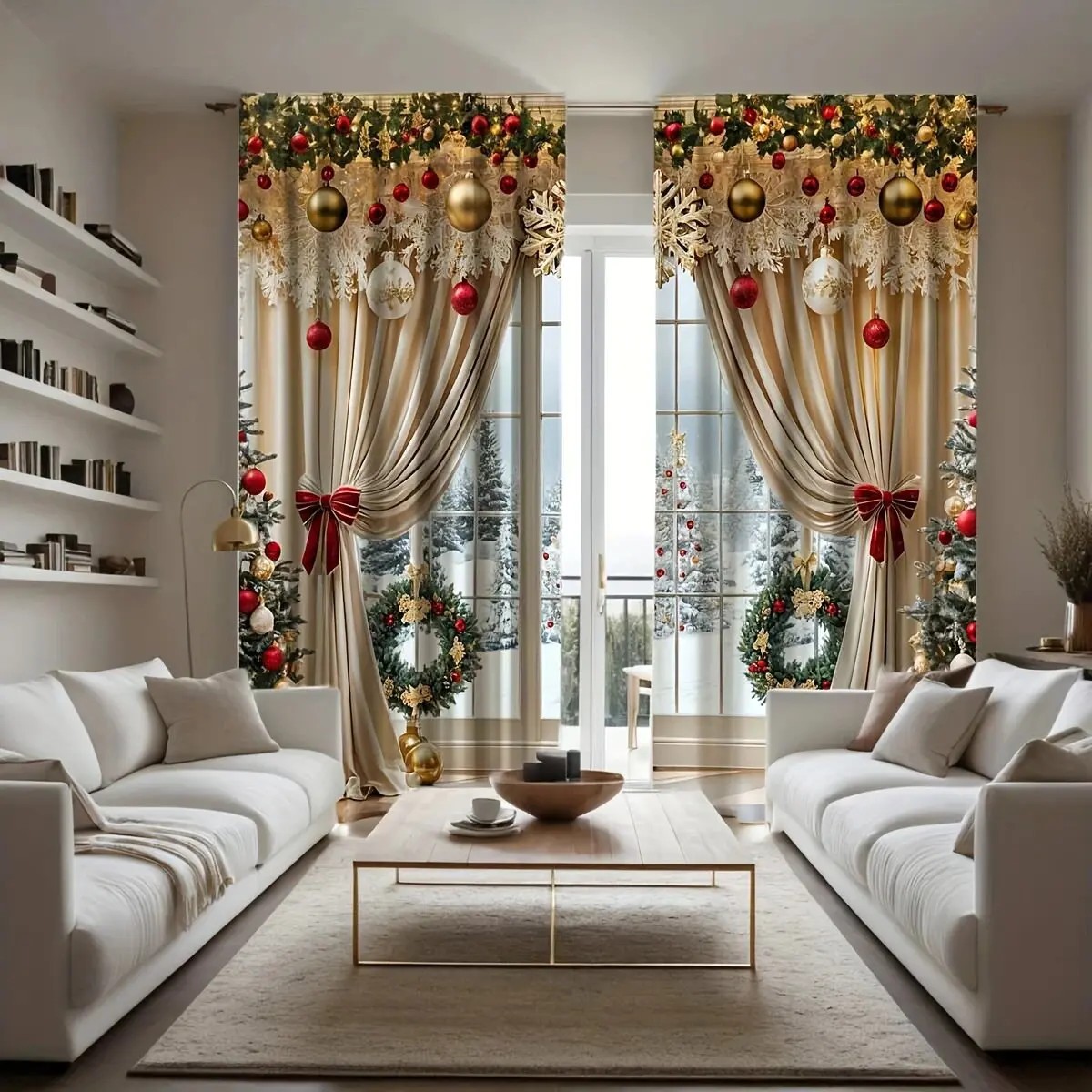 2 sztuki świątecznych zasłon z – Home Office With View recenzja i cena