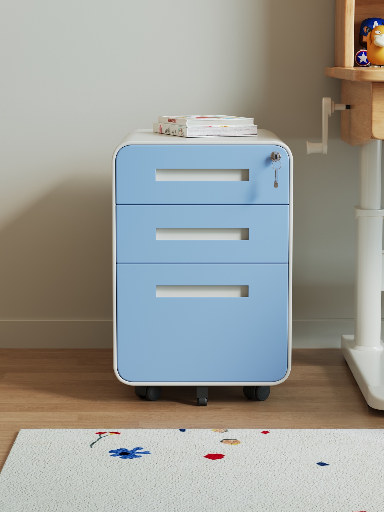 Nowoczesna, prosta szafka mobi – Drawer Pedestal Cabinet recenzja i cena