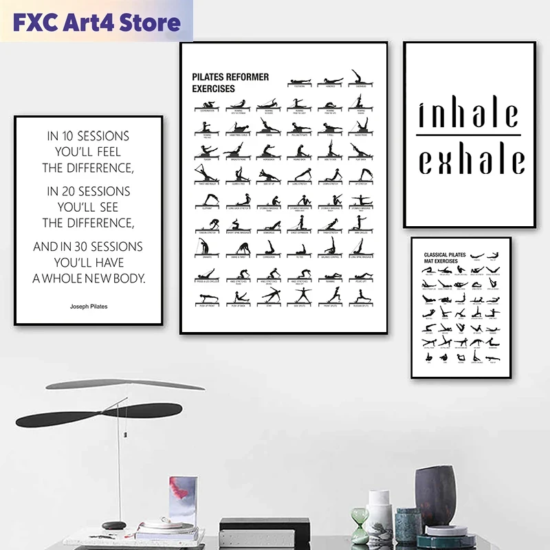 Plakat bez ramy z schematem ćw – Home Office Yoga Room recenzja i cena