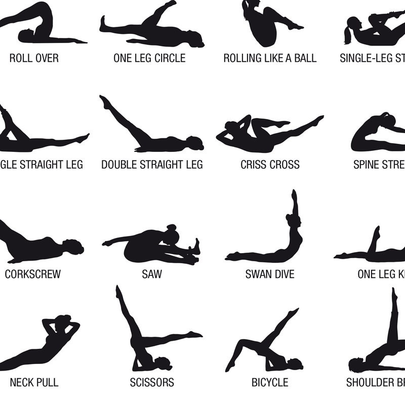Plakat bez ramy z schematem ćw – Home Office Yoga Room recenzja i cena