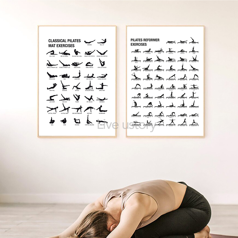 Plakat bez ramy z schematem ćw – Home Office Yoga Room recenzja i cena
