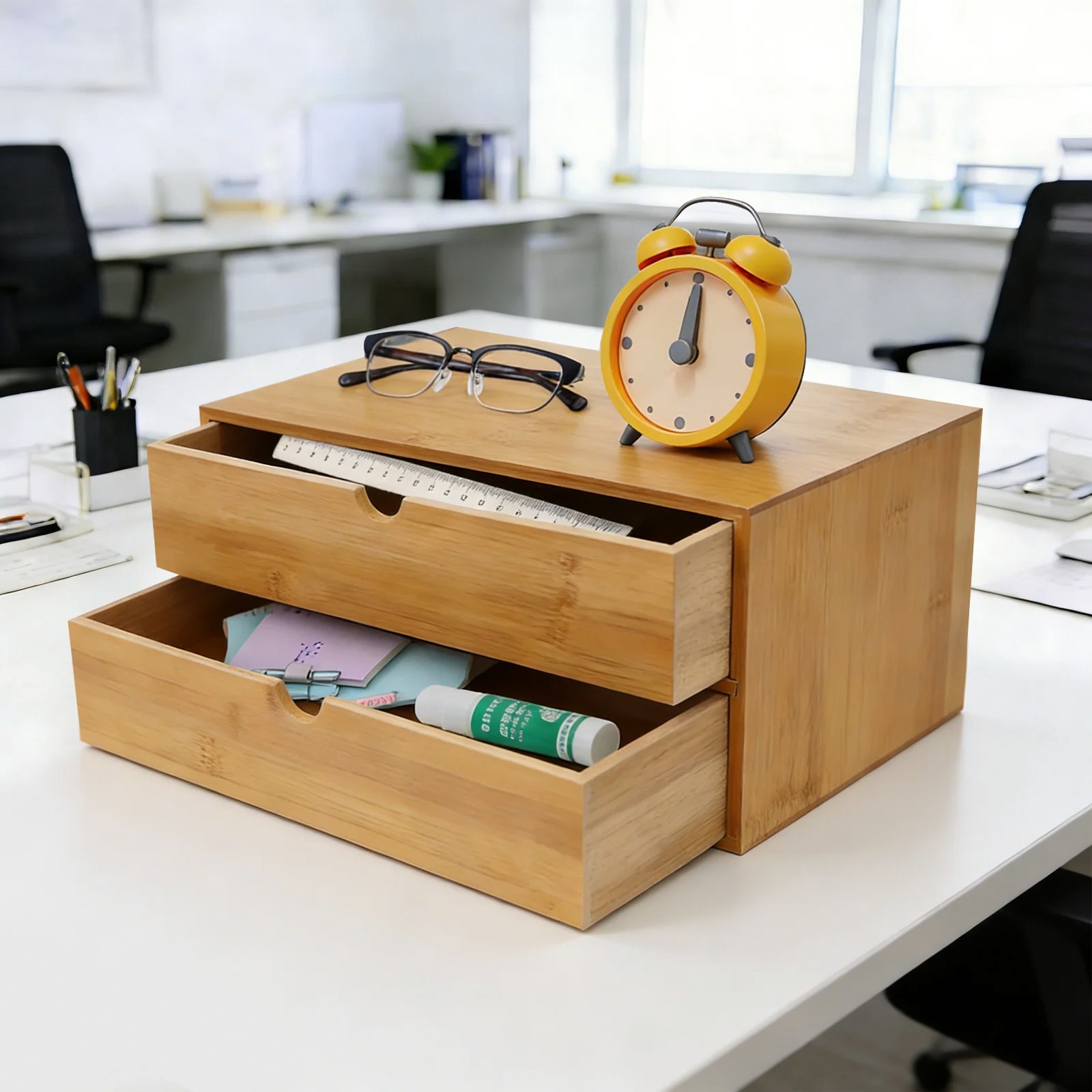 Organizer na biurko, 2-szuflad – Desktop Organizer Bamboo recenzja i cena