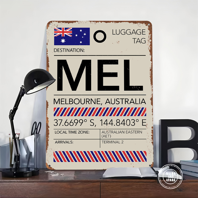 Plakat z lotniskiem MEL Melbou – Home Office Australia recenzja i cena
